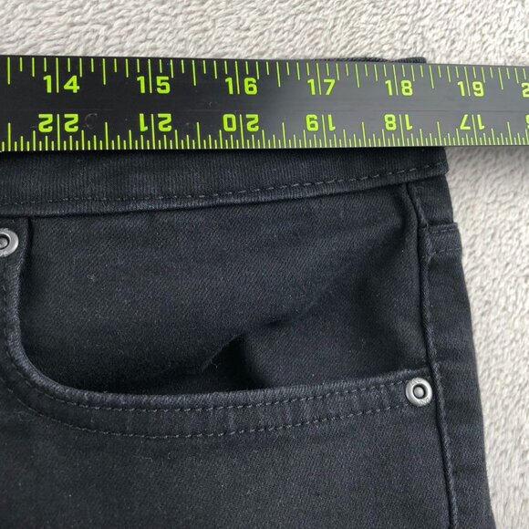 Lee Womens Jeans Size 16 Short Straight Leg Classic Black Denim Casual Stretch - Picture 5 of 14